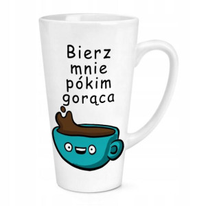 Kubek Do Pracy Duży Latte Biały Na Prezent Wzory