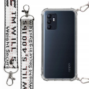 Etui Case Antishock + Smycz Biała do OPPO RENO 6