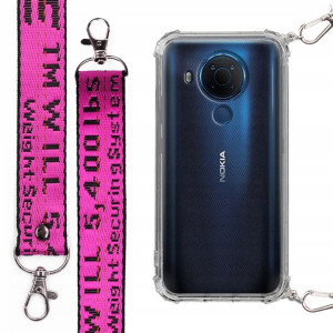 Etui Case Antishock + Smycz Fuksja do NOKIA 5.4