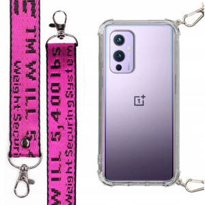 Etui Case Antishock + Smycz Fuksja do ONEPLUS 9