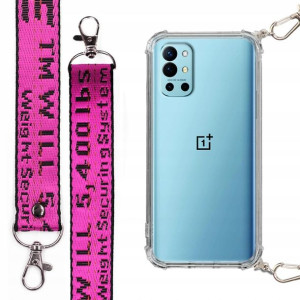 Etui Case Antishock + Smycz Fuksja Do Oneplus 9r
