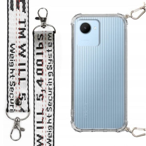 Etui Case Antishock + Smycz Srebrna do REALME C30