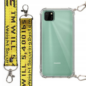 Etui Case Antishock + Smycz Żółta do HUAWEI Y5P