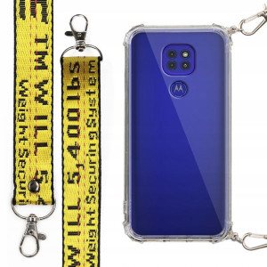 Etui Case Antishock + Smycz Żółta do MOTOROLA G9