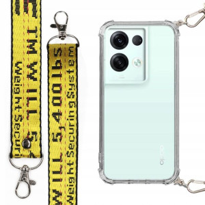Etui Case Antishock + Smycz Żółta Do Oppo Reno 8