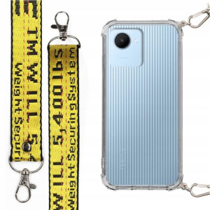 Etui Case Antishock + Smycz Żółta do REALME C30