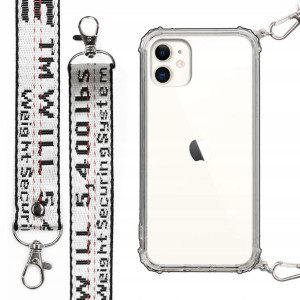 Etui Case Antishock Mocna Smycz Biała do IPHONE 11