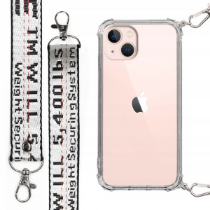 Etui Case Antishock Mocna Smycz Biała do IPHONE 13