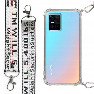 Etui Case Antishock Mocna Smycz Biała do VIVO S10