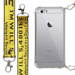 Etui Case Antishock Mocna Smycz Żółta do IPHONE 6