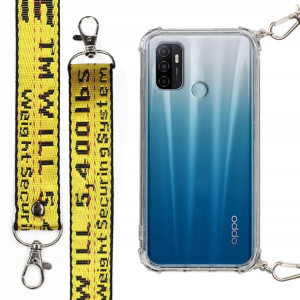 Etui Case Antishock Mocna Smycz Żółta do OPPO A32