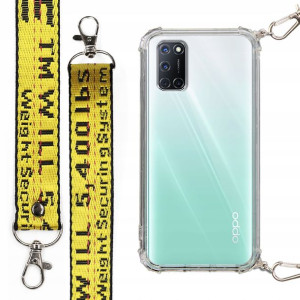 Etui Case Antishock Mocna Smycz Żółta do OPPO A52