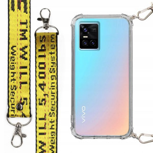 Etui Case Antishock Mocna Smycz Żółta do VIVO S10