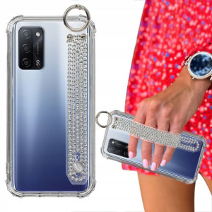 Etui Case ANTISHOCK Pasek Cyrkonie do OPPO A55 5G