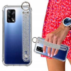 Etui Case ANTISHOCK Pasek Cyrkonie do OPPO A74 4G