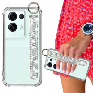 Etui Case ANTISHOCK Pasek Cyrkonie do OPPO RENO 8