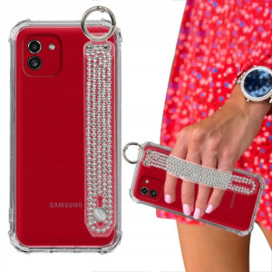 Etui Case ANTISHOCK Pasek Cyrkonie do SAMSUNG A03