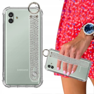 Etui Case ANTISHOCK Pasek Cyrkonie do SAMSUNG A04