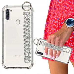 Etui Case ANTISHOCK Pasek Cyrkonie do SAMSUNG A11