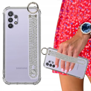 Etui Case ANTISHOCK Pasek Cyrkonie do SAMSUNG A32