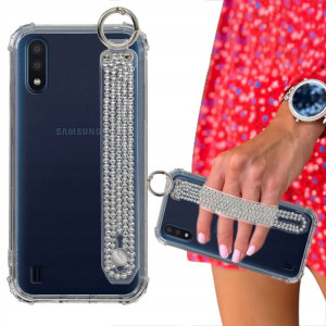 Etui Case ANTISHOCK Pasek Cyrkonie do SAMSUNG M01
