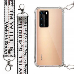 Etui Case Antishock Smycz Biała do HUAWEI P40 PRO