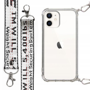 Etui Case Antishock Smycz Biała do IPHONE 12 MINI