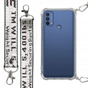 Etui Case Antishock Smycz Biała do MOTOROLA E20s