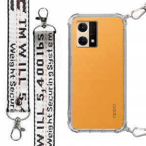 Etui Case Antishock Smycz Biała do OPPO RENO 7 4G
