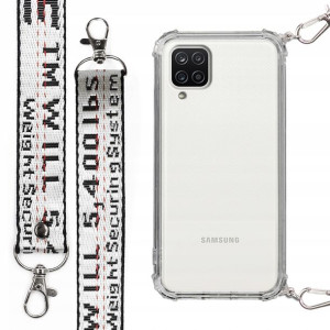 Etui Case Antishock Smycz Biała do SAMSUNG A12 5G