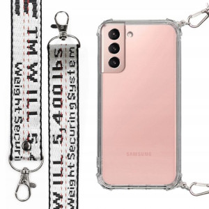 Etui Case Antishock Smycz Biała do SAMSUNG S21 5G