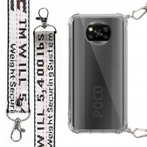 Etui Case Antishock Smycz Biała do XIAOMI POCO X3
