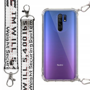Etui Case Antishock Smycz Biała do XIAOMI REDMI 9