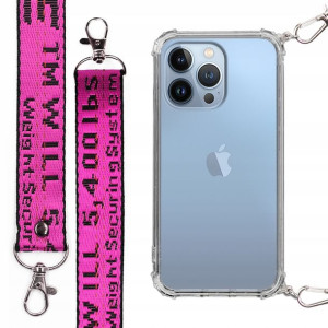 Etui Case Antishock Smycz Fuksja do IPHONE 13 PRO