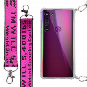 Etui Case Antishock Smycz Fuksja do MOTOROLA EDGE