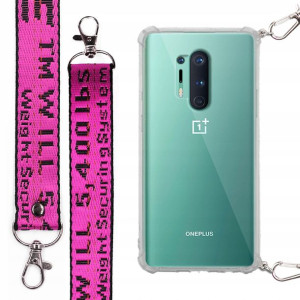 Etui Case Antishock Smycz Fuksja do ONEPLUS 8 PRO