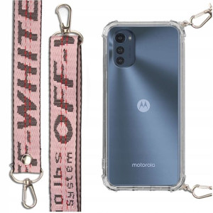 Etui Case ANTISHOCK SMYCZ RÓŻOWA do MOTOROLA E32s