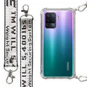 Etui Case Antishock Smycz Srebrna Do Oppo Reno 5f