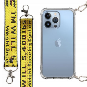 Etui Case Antishock Smycz Żółta do IPHONE 13 PRO