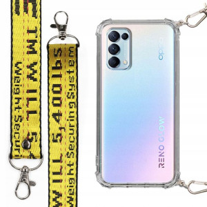Etui Case Antishock Smycz Żółta do OPPO RENO 5 5G