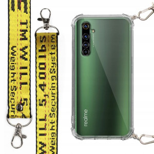 Etui Case Antishock Smycz Żółta do REALME X50 PRO
