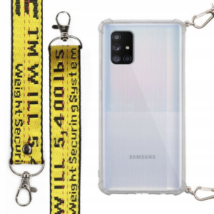 Etui Case Antishock Smycz Żółta do SAMSUNG A71 5G