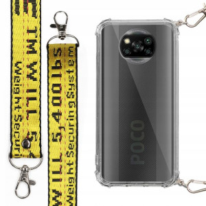 Etui Case Antishock Smycz Żółta do XIAOMI POCO X3