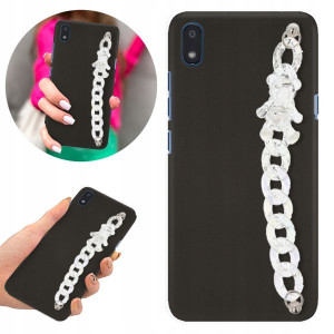 Etui Case BLINK Matowe Czarne Łańcuszek do LG K20