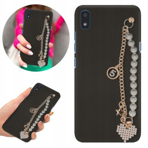 Etui Case BLINK Matowe Czarne Łańcuszek do LG K20