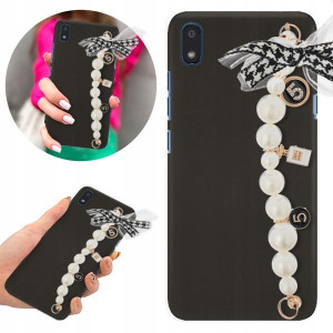 Etui Case BLINK Matowe Czarne Łańcuszek do LG K20