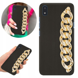 Etui Case BLINK Matowe Czarne Łańcuszek do LG K20