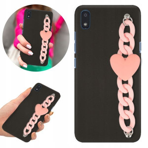 Etui Case BLINK Matowe Czarne Łańcuszek do LG K20