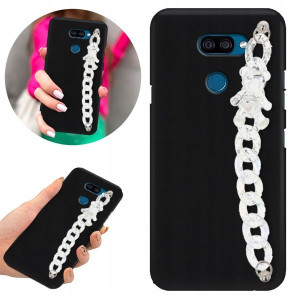 Etui Case BLINK Matowe Czarne Łańcuszek do LG K40s