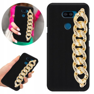 Etui Case BLINK Matowe Czarne Łańcuszek do LG K40s